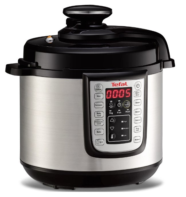 Oala sub presiune electrica Tefal CY505E30 One Pot, 1200 W, 5.8 L, 25 de programe, pastrare la cald, Negru