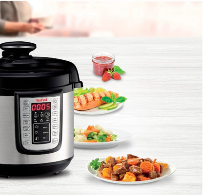 Oala sub presiune electrica Tefal CY505E30 One Pot, 1200 W, 5.8 L, 25 de programe, pastrare la cald, Negru